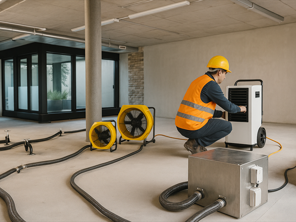 Bautrocknung von Gebäuden nach Wasserschäden