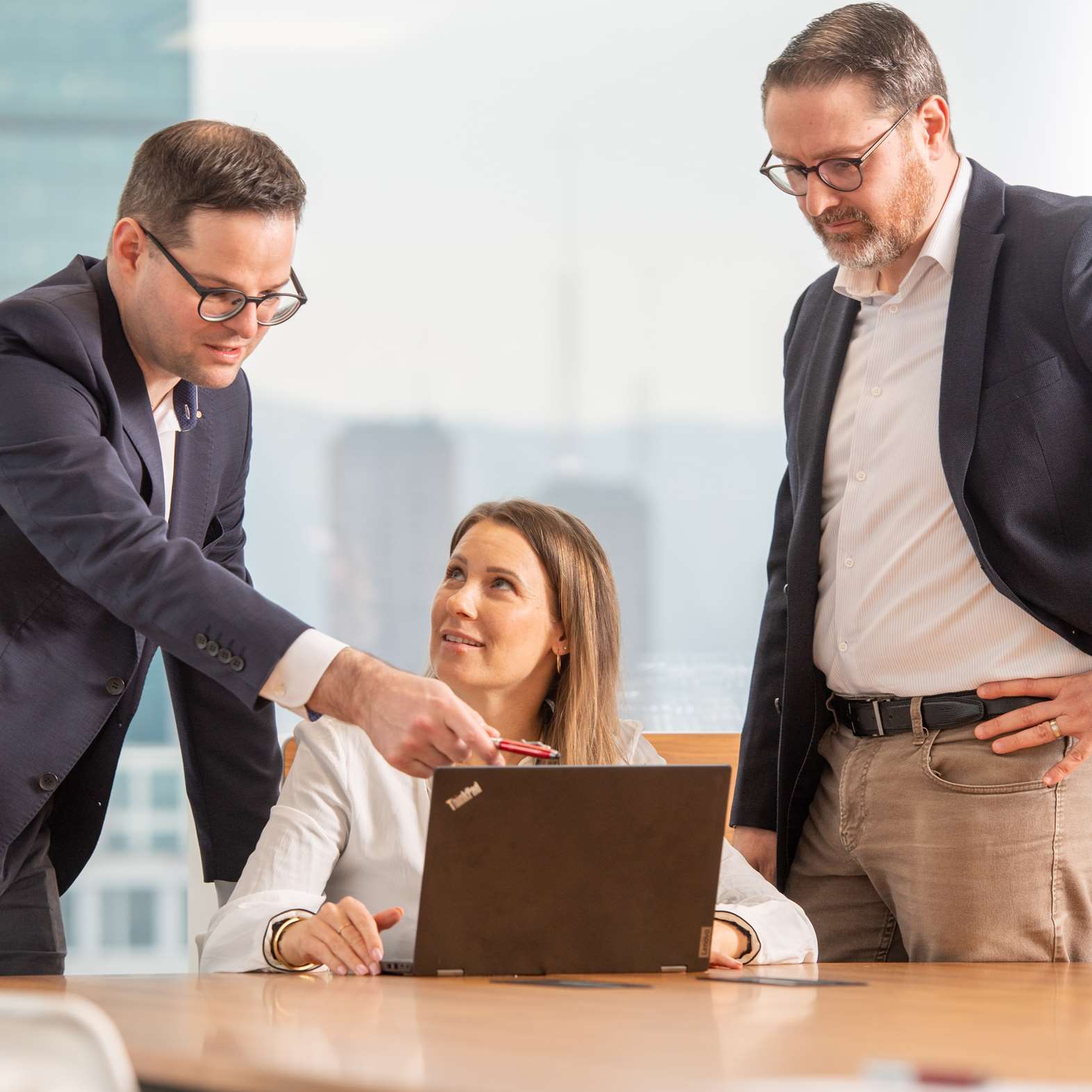 Geschäftsleitung von Business Broker - David Dahinden, Stephanie Schneider und Georges Mavrakis